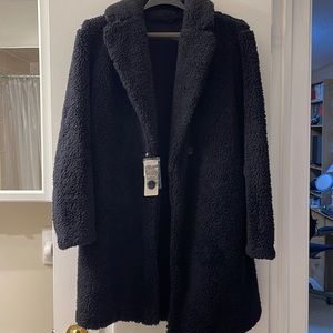 Uniqlo fleece tailored coat